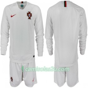 Camisolas de Futebol Portugal Criança Equipamento Alternativa Copa do Mundo 2018 Manga Comprida